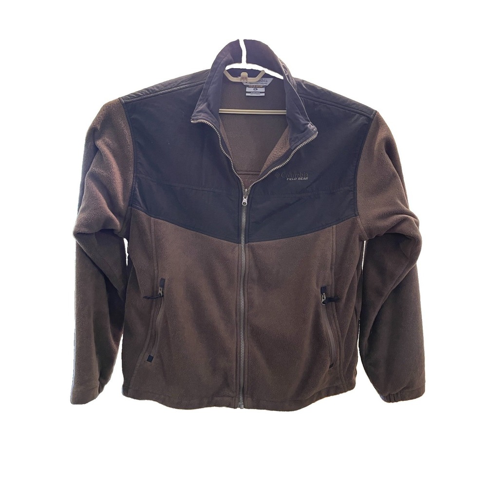 Columbia Field Gear Interchange Fleece Jacket Men's XL Brown Black Full Zip